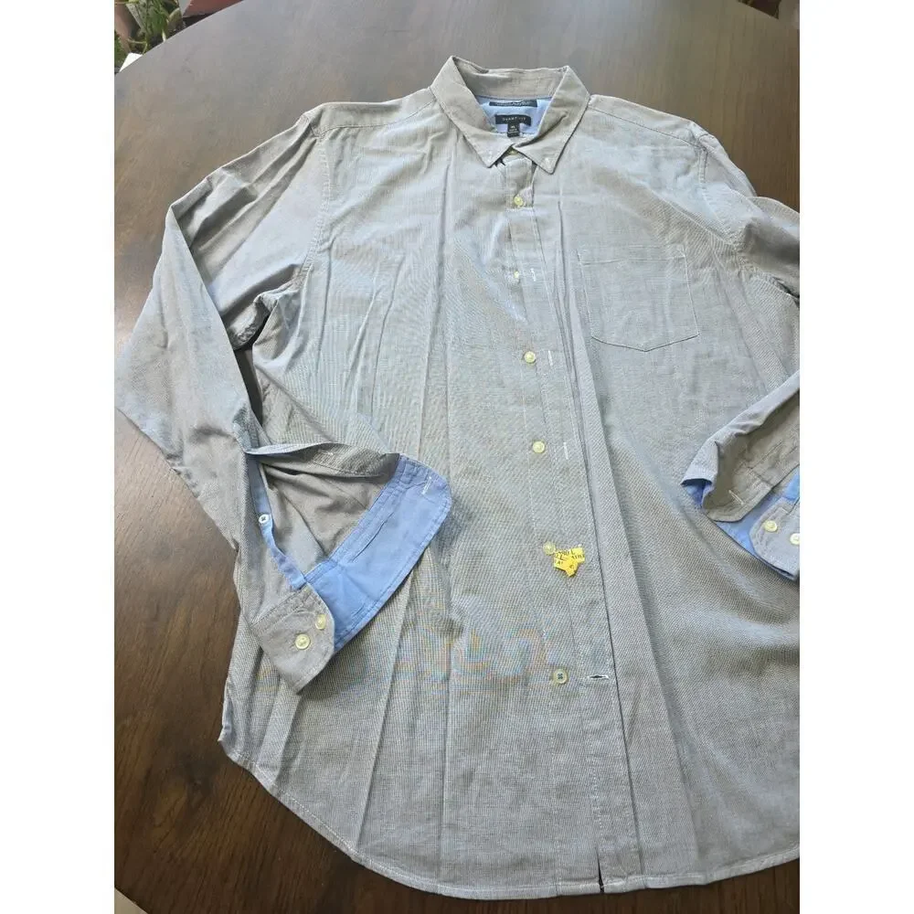 Banana Republic Shirt Mens XL Grant Fit‎ Blue Long Sleeve Button 100% Cotton